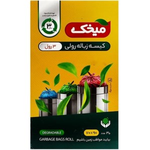 میخک کیسه زباله سه رول (70*90) تفکیک پذیر جعبه ای