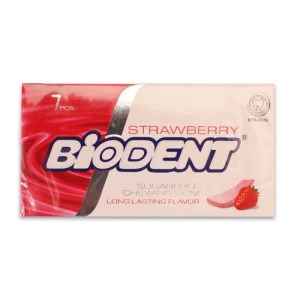 بایودنت آدامس مینی استیک توت فرنگی