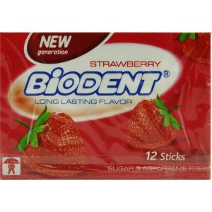 بایودنت ادامس مینی استیک توت فرنگی 12ع