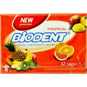 بایودنت آدامس مینی استیک استوایی 12ع