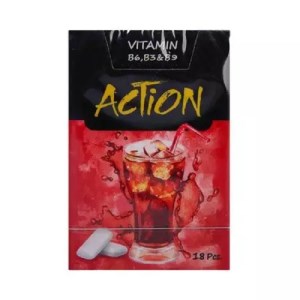 اکشن آدامس دراژه 18 عددی کولا