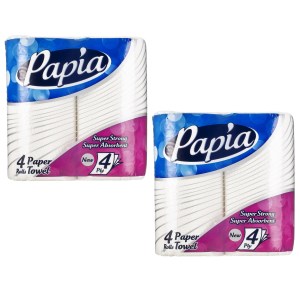 پاپیا دستمال حوله کاغذی 4رول 4لایه