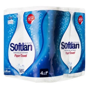 سافتلن دستمال حوله ای 4 قلو