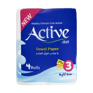 اکتیو دستمال حوله کاغذی 4 عددی