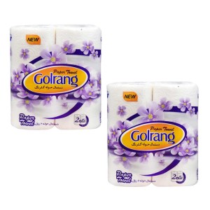 گلرنگ دستمال حوله 2 قلو