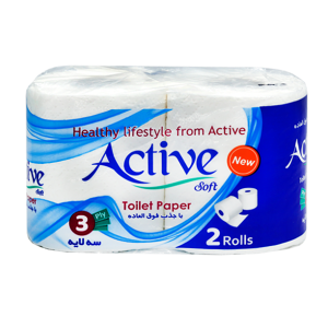 اکتیو دستمال توالت 2قلو3لایه
