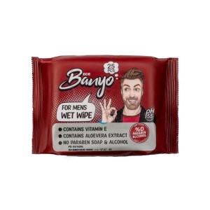 بانیو دستمال مرطوب 25 عددی (مخصوص اقایان)