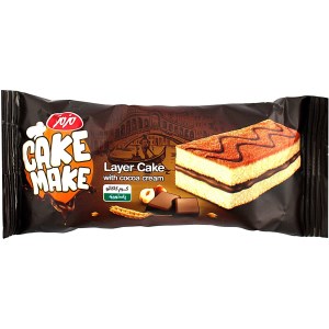 مزمز کیک لایه ای وانیلی با کرم کاکائو40گ