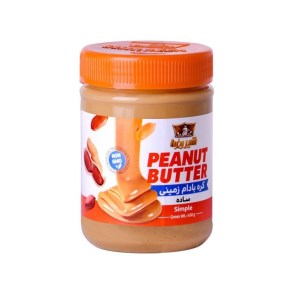 شیررضا کره بادام زمینی ساده450گ*