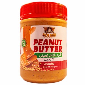 شیررضا کره بادام زمینی کرانچی450گ