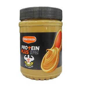 شیررضا کره بادام زمینی باپودر پروتئین450گ