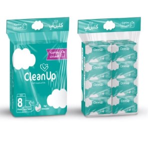 کلین آپ دستمال کاغذی اقتصادی250برگ 8ع