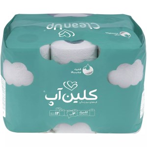 کلین آپ دستمال توالت 12قلو