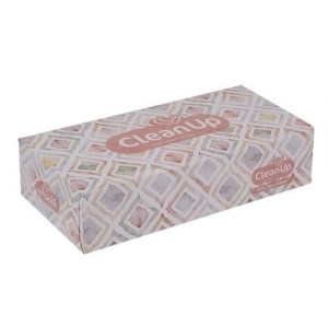 کلین آپ دستمال جعبه نقش نگار 250برگ
