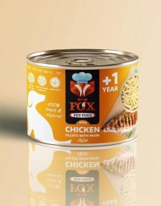 فاکس کنسرو پته فیله مرغ و پاستا سگ 500گ