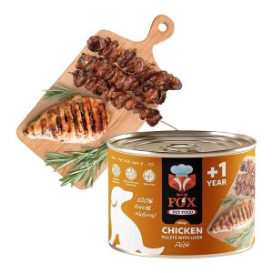 فاکس کنسرو پته فیله مرغ وجگر سگ 500گ