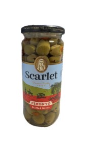 اسکارلت زیتون شور با مغز فلفل دلمه 500 گرم شیشه