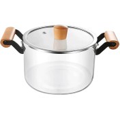 قابلمه شیشه ای دسته چوبی 2.5 ل