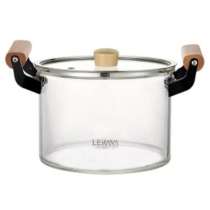 قابلمه شیشه ای دسته چوبی 3.5 ل