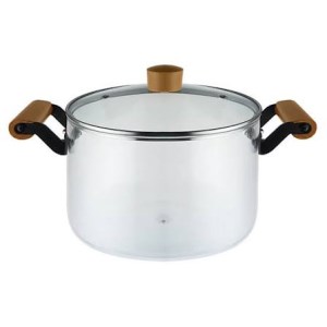 قابلمه شیشه ای دسته چوبی 4.5 ل
