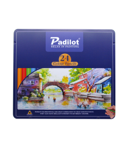 پادیلوت مداد رنگی 24 رنگ جعبه فلزی