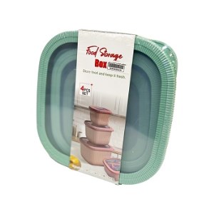 box ظرف نگهدارنده 4 تیکه درب خطی