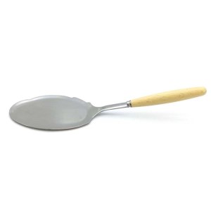 delza کفگیر استیل دسته چوبی